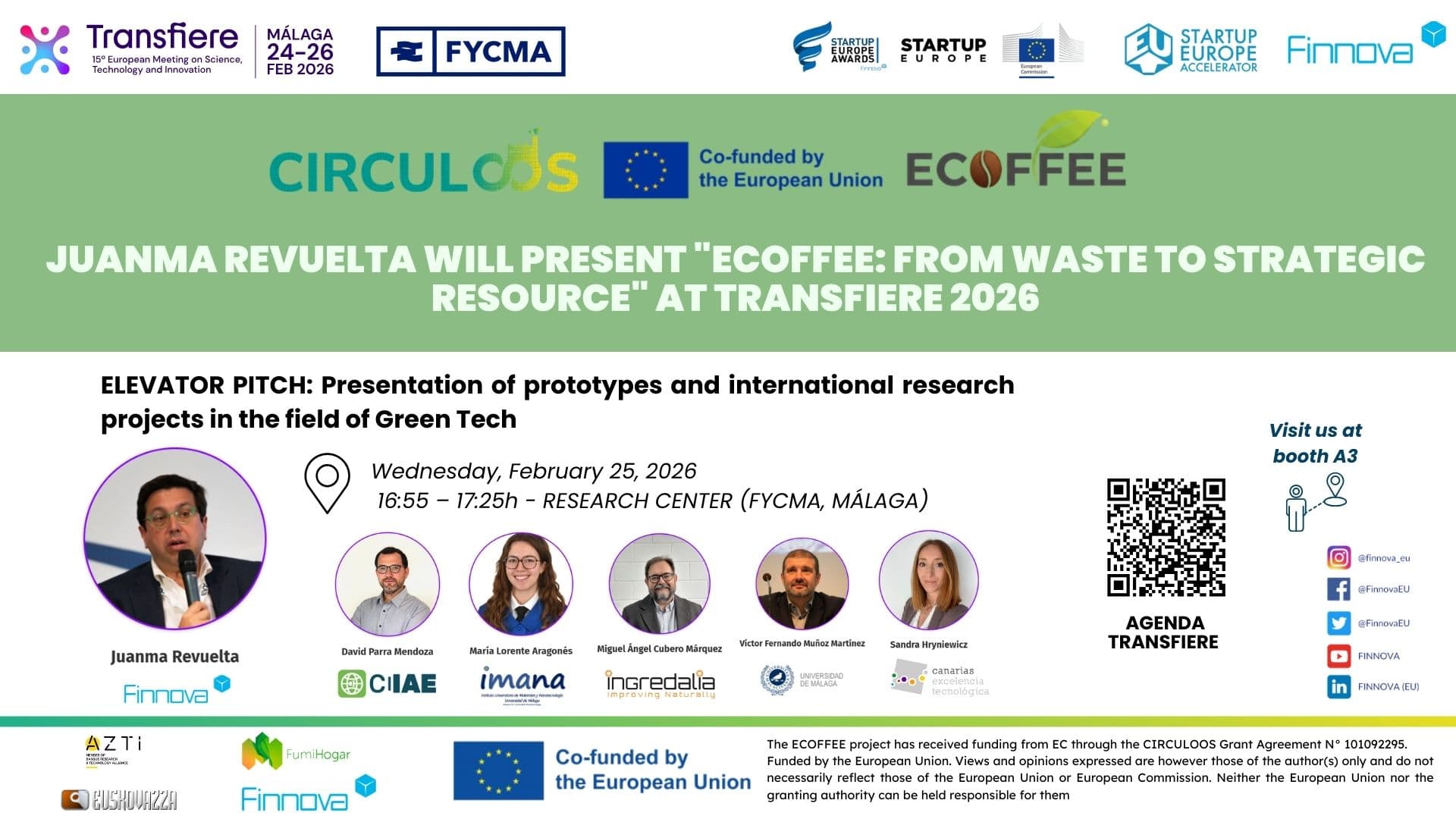 The ECOFFEE project to present its revolutionary circular bioeconomy technology at Transfiere