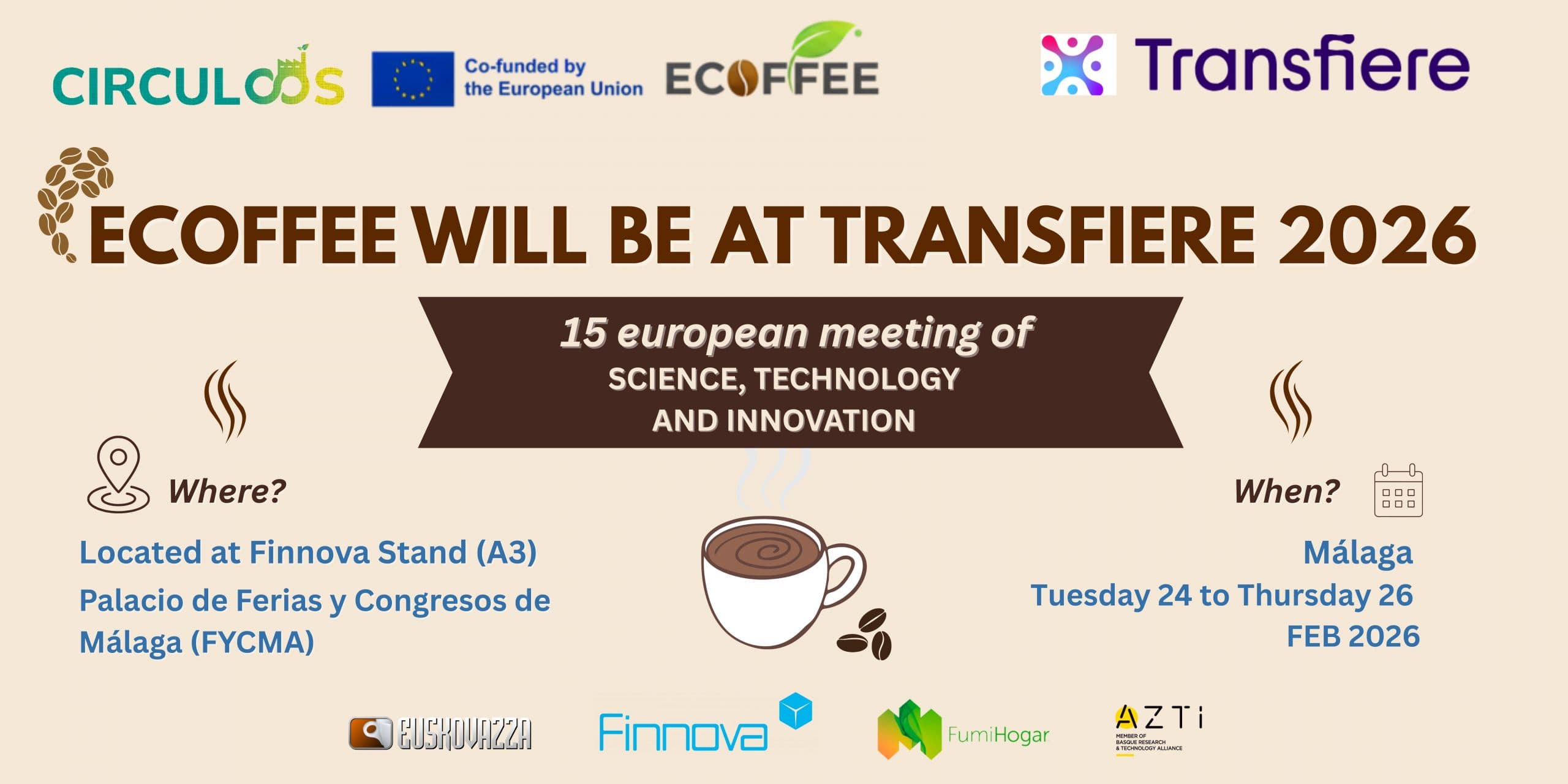 ECOFFEE scales coffee bio-circularity at Transfiere 2026