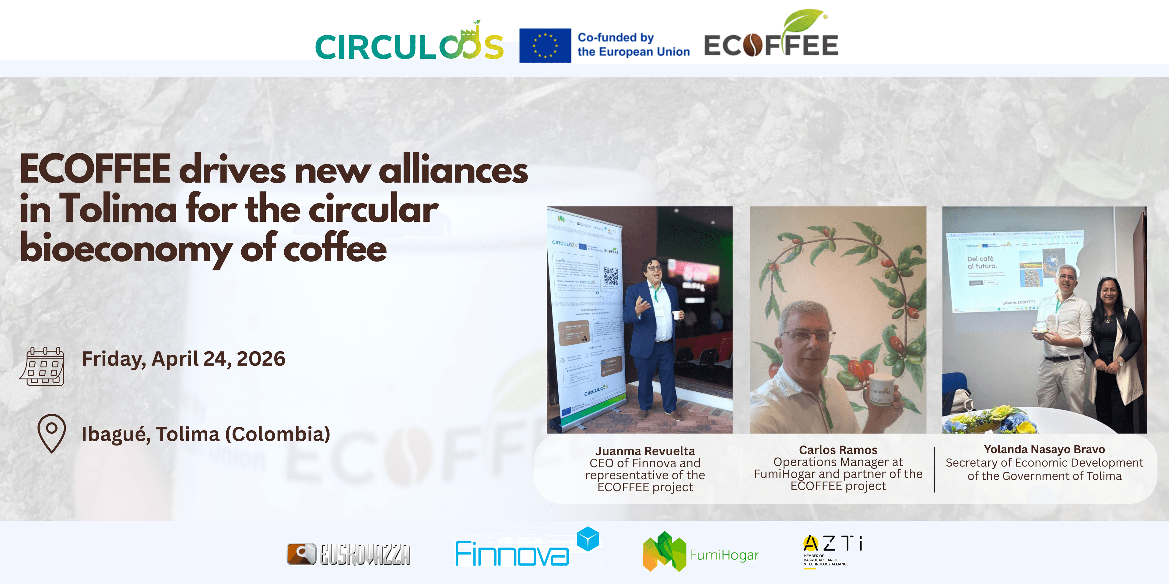 ECOFFEE strengthens institutional alliances in Colombia to promote the circular bioeconomy of coffee