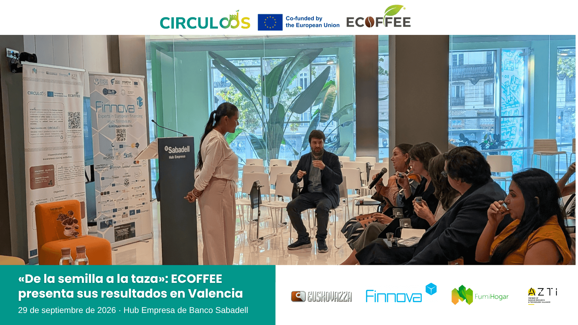 El proyecto europeo ECOFFEE presenta en Valencia cómo convertir los posos de café del canal HORECA en biocidas naturales e ingredientes para alimentación animal